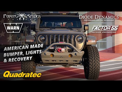 Gladiator Gets AMERICAN Made Bumper, Winch & Lights - Warn, Factor55, Diode Dynamics & Poison Spyder