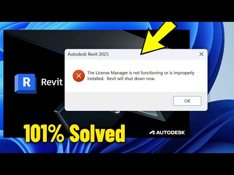 The license manager is not functioning or is improperly installed Autocad Revit in Win11/10/7 Fix ✅