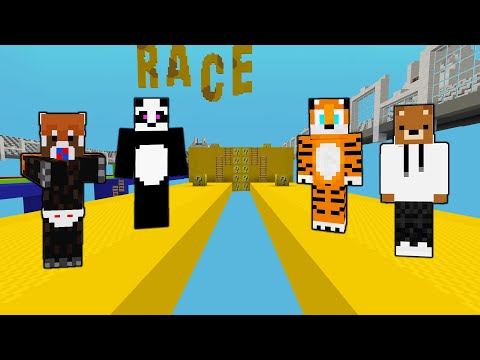 OVIDIU si NOCIV vs COSTIN si CATALIN pe LUCKY BLOCK RACE!