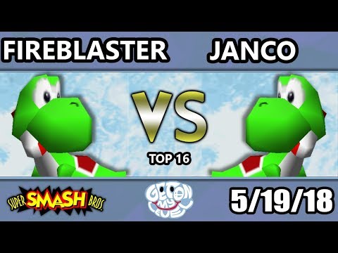 GOML 2018 - Fireblaster (Yoshi) Vs. Janco (Yoshi) SSB64 Top 16