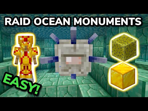 HOW TO EASILY FIND AND RAID OCEAN MONUMENTS in Minecraft 1.21