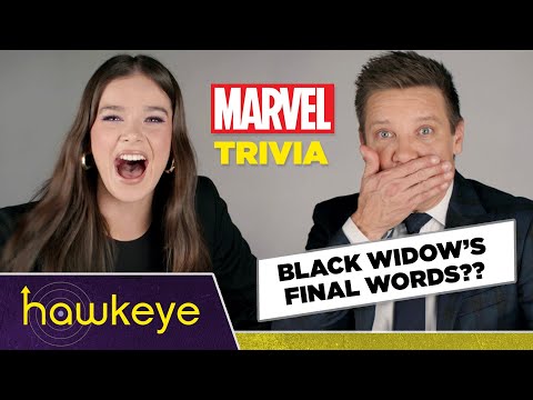 "Hawkeye" Stars Jeremy Renner And Hailee Steinfeld Take An MCU Trivia Quiz