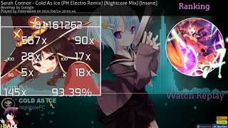 Sarah Connor - Cold As Ice Insane ⭐️4.66 93.39% A (Mouse + Keyboard)
