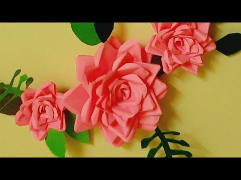 How to make rose flower? DIY flowers | art and craft| janhavi creations
