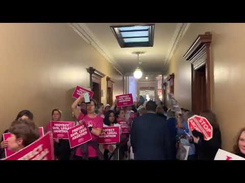 Scenes after abortion vote