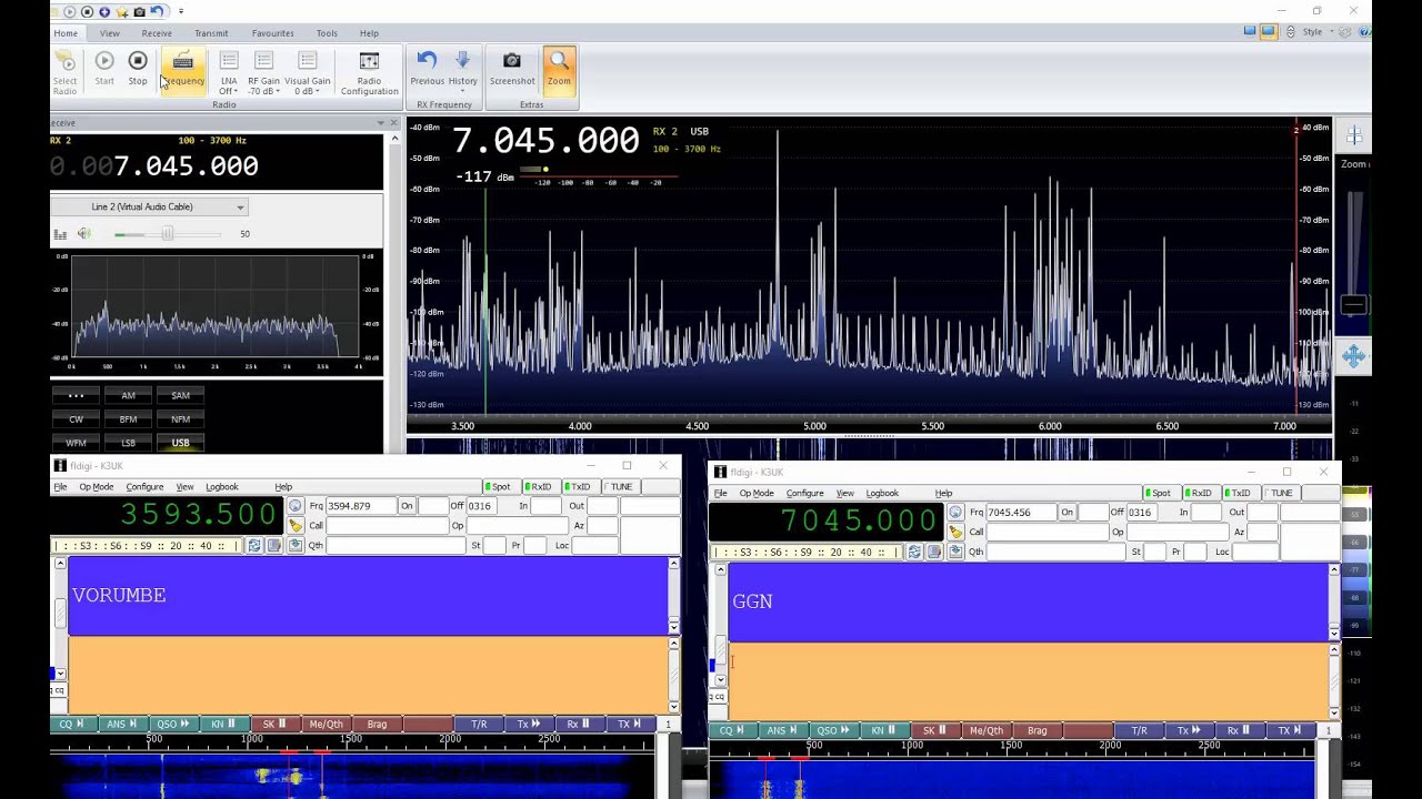 SDRplay RSP 2-bands RTTY