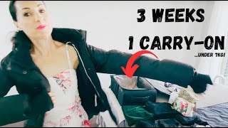 How I pack carry-on ONLY for a 3 week WINTER trip! All UNDER 7kg! A realistic way to pack light.