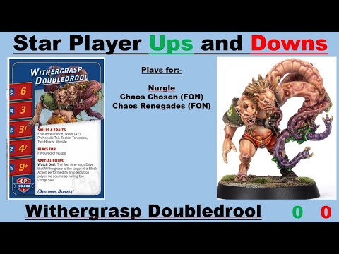 Blood Bowl Season 3 Star Player Ups and Downs: Withergrasp Doubledrool
