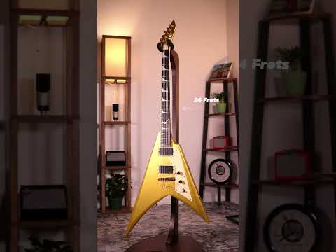 ESP LTD KH-V Kirk Hammett Signature - Macassar Ebony Fingerboard, Metallic Gold image 18