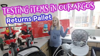 TESTING ITEMS IN OUR ARGOS RETURNS PALLET
