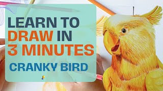 Easy Colored Pencil Bird Drawing | High School Art Project Idea