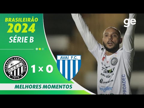 Gols e lances de Operário x Avaí