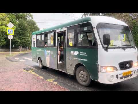 Микроавтобус Hyundai-county SWB-CO8 маршрут 19 Таганрог Мариупольское кладбище-Порт