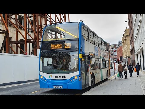 Journey on Route 22 | NK11DJV/12082 - Stagecoach North East: Dennis Trident 2/ADL Enviro 400 Hybrid
