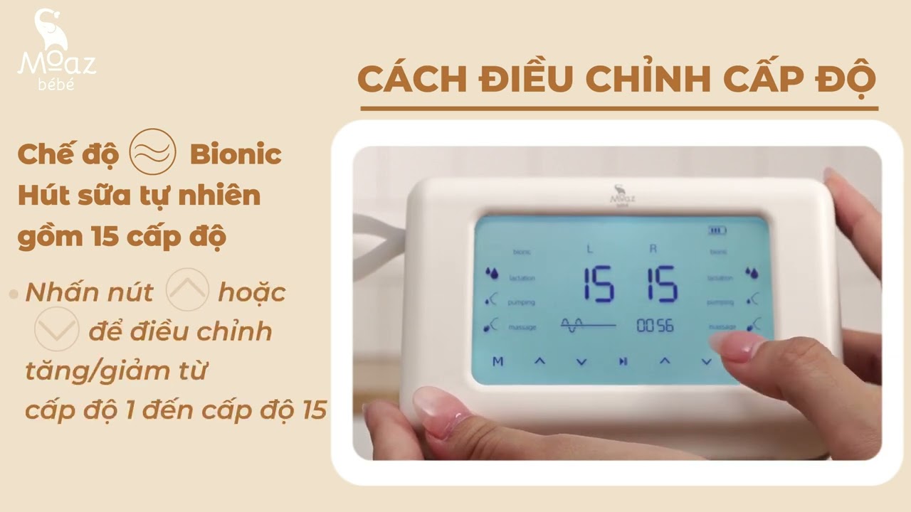 Máy hút sữa điện đôi Moaz BéBé MB-092