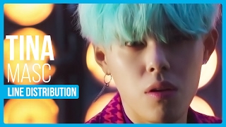 MASC - Tina (티나) Line Distribution (Color Coded)