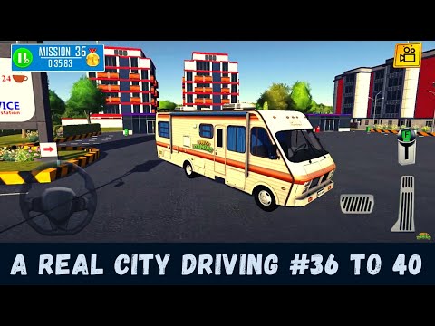Camper Van Roundabout 2 A Real City Driving Parking Sim #Mission 36, 37, 38, 39 and 40 Gameplay