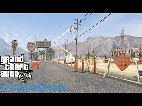 GTA 5 MODS - NEW WORKING CONSTRUCTION BUCKET TRUCK - UTILITY TRUCK INTERACTION  GTA 5 REAL LIFE MODS