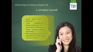 Critical Steps to a Triage Call: Introducing Yourself