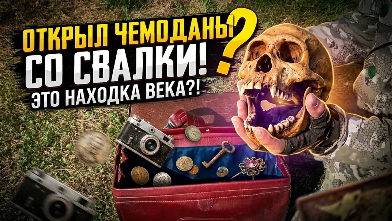Нашёл на свалке чемодан и вещь мешок 😱 - Посмотрим что там внутри?