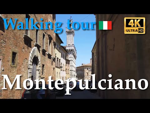 Montepulciano (Toscana), Itália [Passeio a pé] História em legendas - 4K