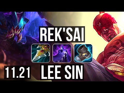 REK'SAI vs LEE SIN (JUNGLE) | 11/0/4, 67% winrate, Legendary | BR Master | v11.21