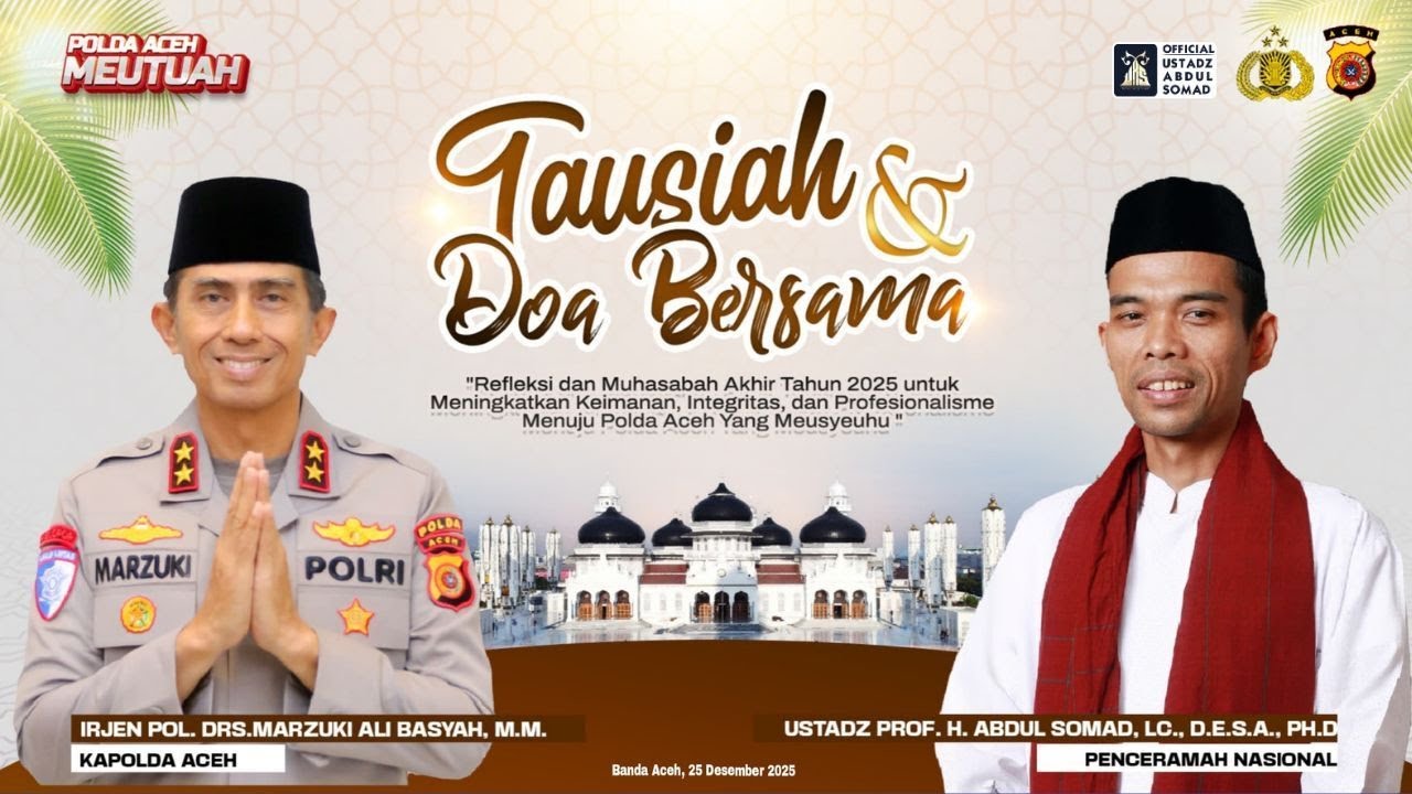 LIVE | Tabligh Akbar & Doa Bersama POLDA ACEH | Ustadz Abdul Somad