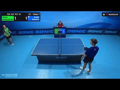 20:05 Artem Maksymenko - Andrii Shamrai 22.08.2023 TT Euro.Cup  Ukraine Star. TABLE 3