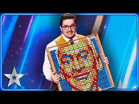 Tom Crosbie turned RUBIK'S CUBES into FAMOUS FACES! | Unforgettable Audition | Britain's Got Talent