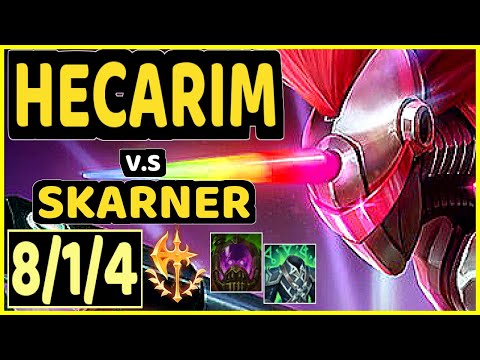 CINKROF (HECARIM) vs SKARNER - 8/1/4 KDA JUNGLE GAMEPLAY - EUW Ranked MASTER
