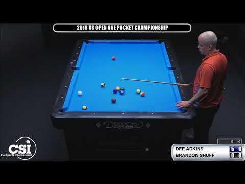 2018 US Open One Pocket Championship: Dee Adkins vs Brandon Shuff