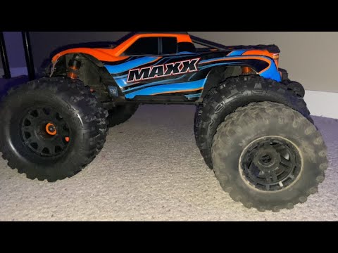 traxxas maxx HUGE tire upgrade