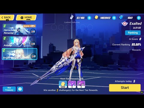 Honkai Impact 3 Exalted Memorial Arena - Rimestar - Assaka - Bright Knight: Excelsis - Gameplay