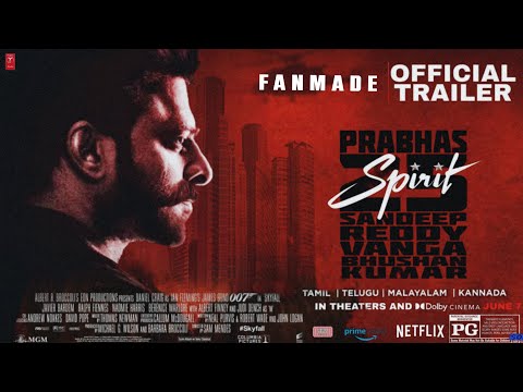 Prabhas SPIRIT  Teaser Telugu |SandeepReddyVanga| Prabhas MASS Cop Action!| FAN-MADE #SpiritTrailer