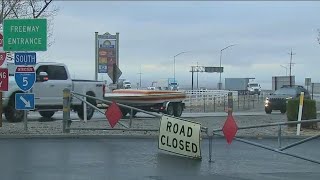 Grapevine closed in both directions due to snow, ice