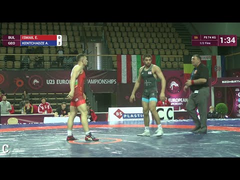 1/2 FS - 74 kg: A. KENTCHADZE (GEO) df. E. ISMAIL (BUL) by TF, 14-1
