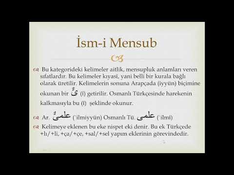 Osmanlı Türkçesi Dersleri 38- Mübalâğa-i Fail ve İsmi Mensub