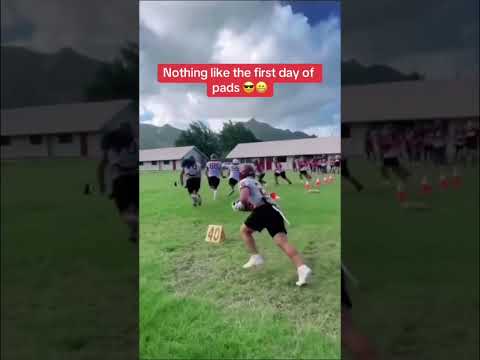 The first practice with pads is the best 💪🏈 #shorts