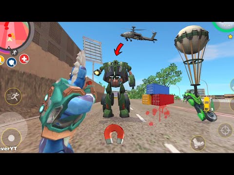 Rope Hero: Vice Town (Rope Shoot Flare Red Gun Car Robot) Bike Fly Balloon - Android Gameplay HD