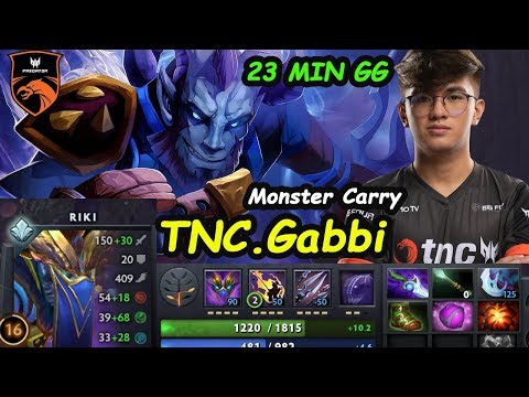 TNC Gabbi [Riki] Monster Carry Easy Game 23 MIN GG Dota 2 7.25 pro gameplay