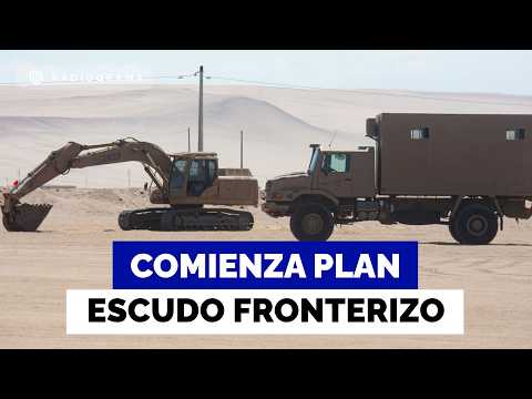 Zanjas en frontera de Chile con Perú: maquinarias y alto contingente del Ejército desplegados