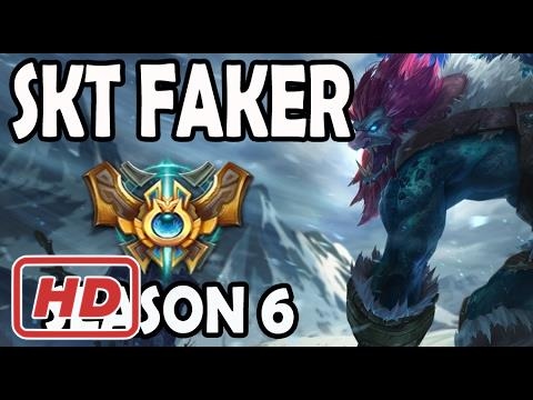 SKT T1 Faker Trundle vs Olaf TOP Ranked Challenger Korea