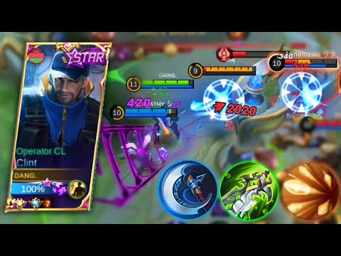 CLINT STARLIGHT OPERATOR CL SKIN FULL DAMAGE BUILD!!🔥 | TOP GLOBAL CLINT NEW BEST BUILD 2022- MLBB