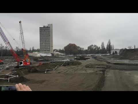 A korábbi VITUKI épület robbanása