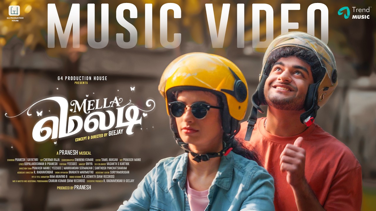 Mella Melody Song Lyrics | Trend Music Tamil Album | Arjun Manohar