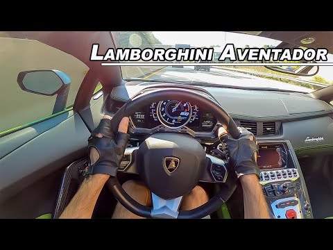 2014 Lamborghini Aventador 50th Anniversario Roadster - City Drive with Tunnels (POV Binaural Audio)