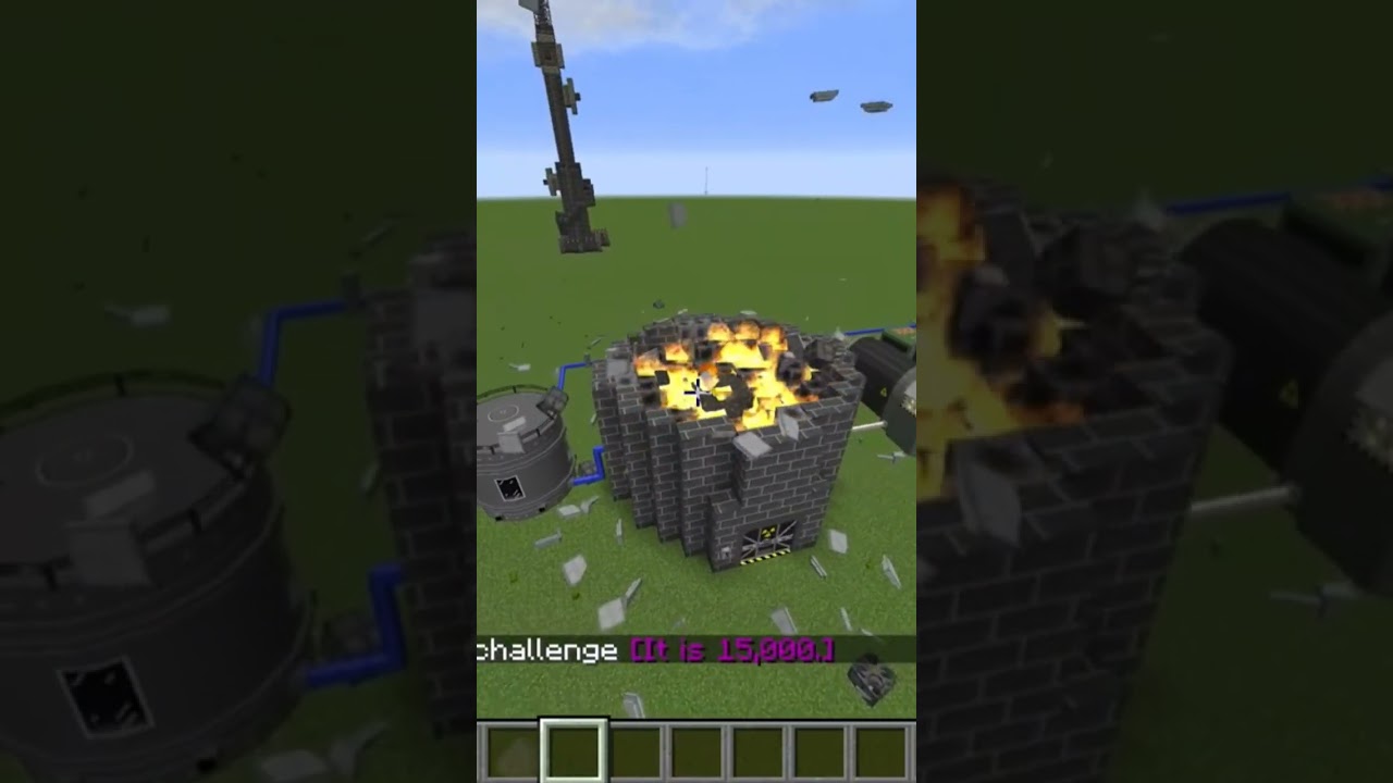 RBMK Reactor Explosion in Minecraft.