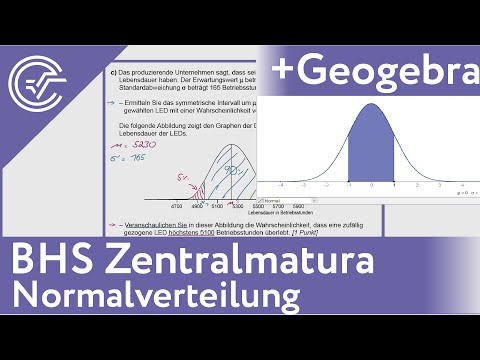 Zentralmatura Mathematik Normalverteilung - invNorm in Geogebra - Bifie Aufgabenpool erklärt