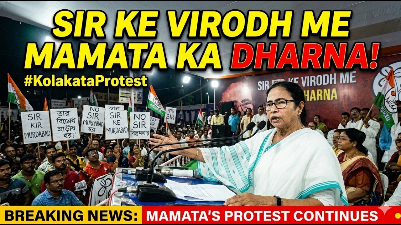 SIR ke Virodh me Mamata Banerjee ka Kolkata me Dharna #trending #politics 