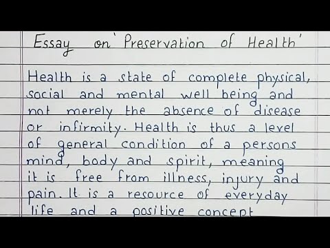 image-What is the preservation of health?